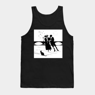 cat skaters monochrome Tank Top